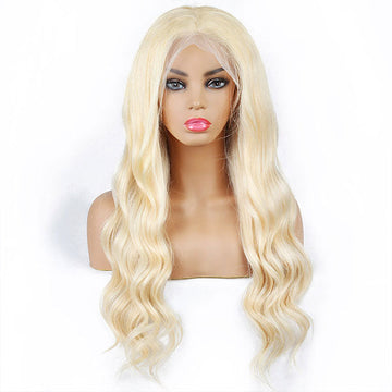 Density 150% Human Hair 613 Wig 13x6 Lace Frontal Wig Body Wave Wig Blonde Color